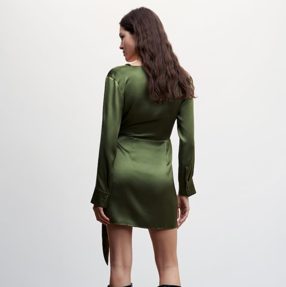 MANGO Satin dress - Picture 2 of 4